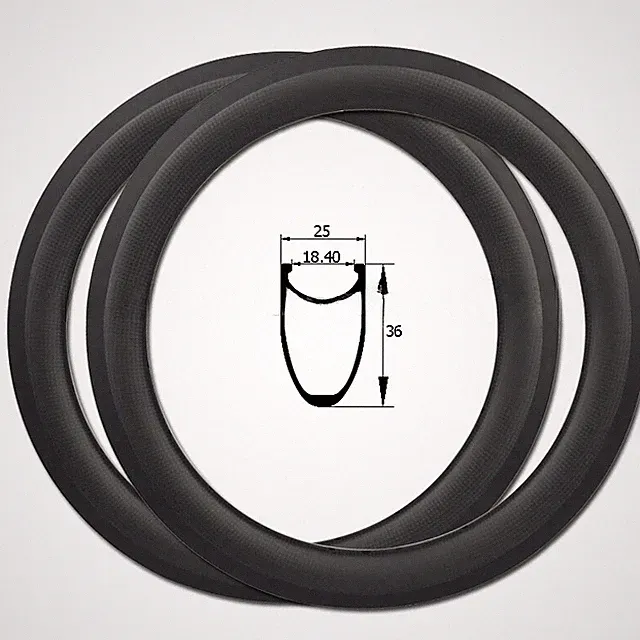 18 Inch 355 Carbon Rims for Birdy U Brake Clincher 36mm Depth 25mm Width