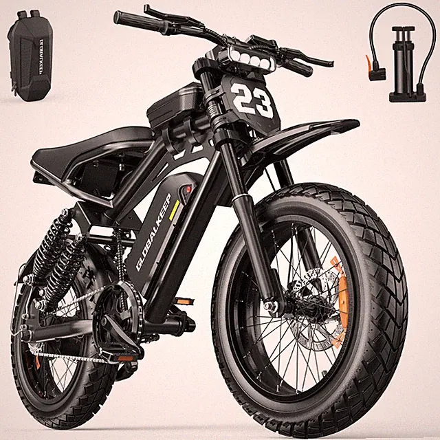20'' Electric Bike 1500W Peak Fat Tire Electric Bicycle for Adults 48V 17.5Ah