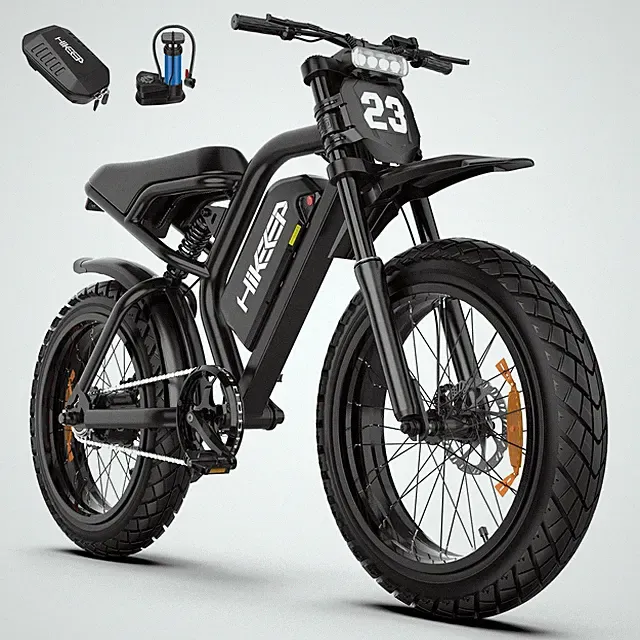 20'' Electric Dirt Bike 48V 17.5Ah Fat Tires 750W Peak E-bike 28mph for Adults