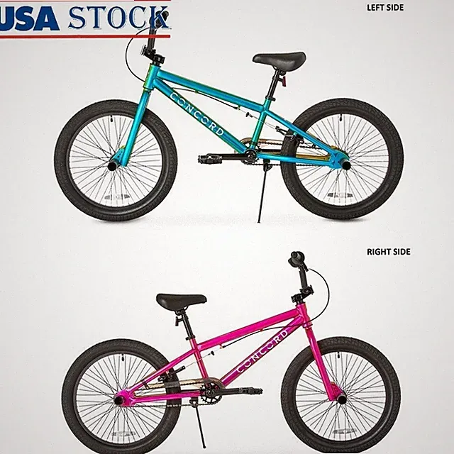 20 Inch BMX Bike Unisex Teen Adult Steel Frame Stunt Pegs Max Load 105lb New