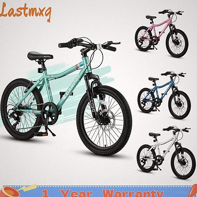 20" Kids Mountain Bike Teenager Children Bicycles 7 Speed U Brake for Ages 6-12