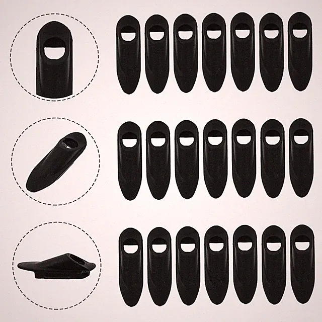 25Pcs Bicycle Cable Clamps Plastic Black Wire Clips for Internal Cable Routing