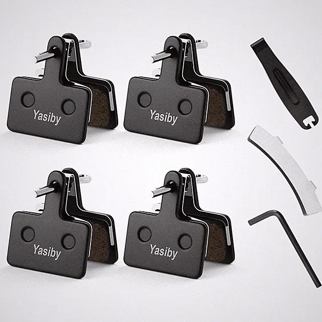 4 Pairs MTB Disc Brake Pads Resin & Semi-Metallic Quiet W/ Install Kit E-Bike U