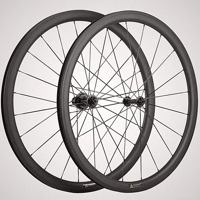 700C 38mm Clincher Carbon Wheelset 25mm Width Road Bike Wheels U Brake UD