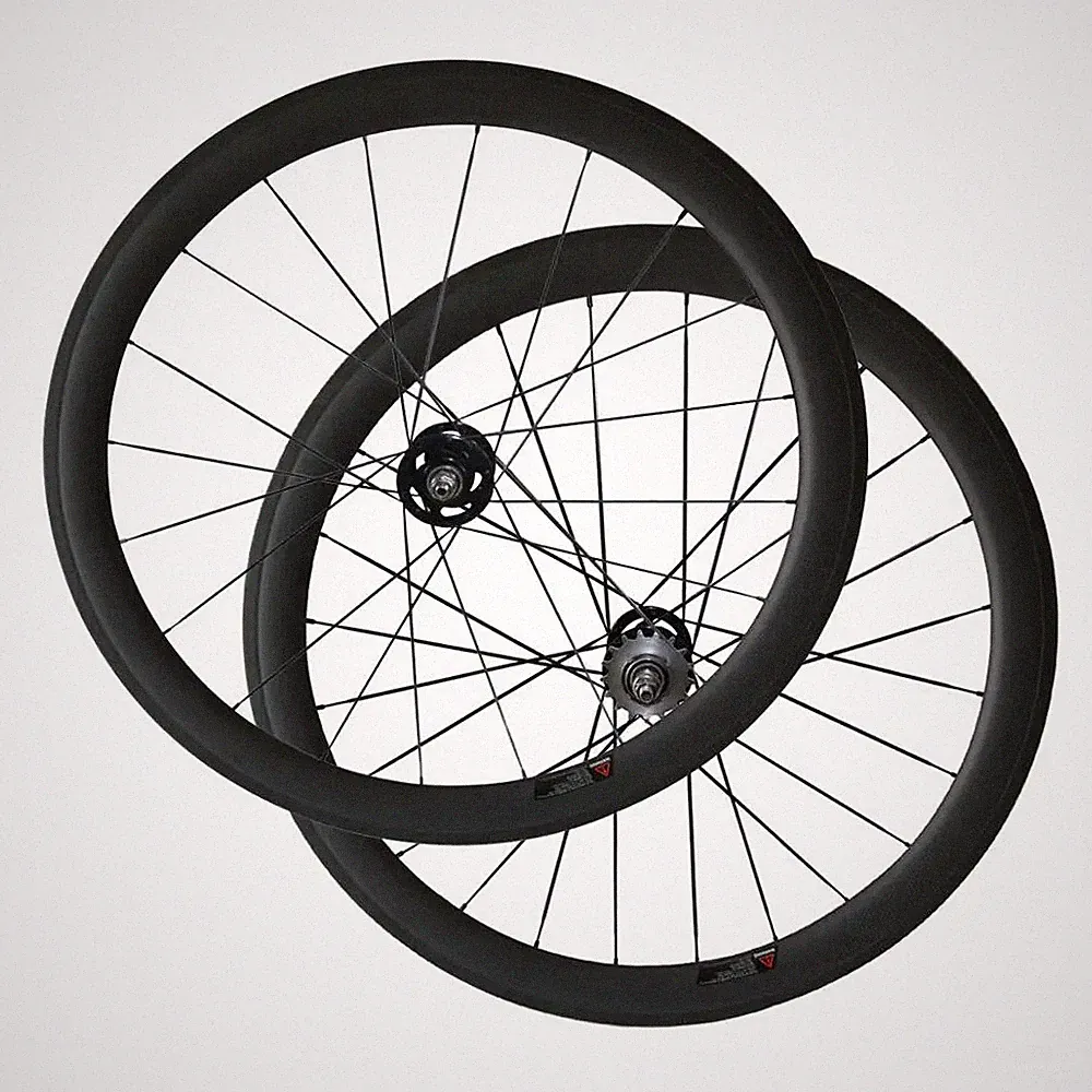 700C 50*25mm U Shape Tubuless Carbon Wheelset Track Fixed Gear Bicycle Wheels