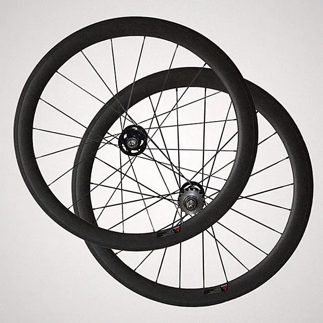 700C Carbon Bike Fixed Gear Bike Wheelset Depth 50mm 25mm Wide Tubuless U Shape