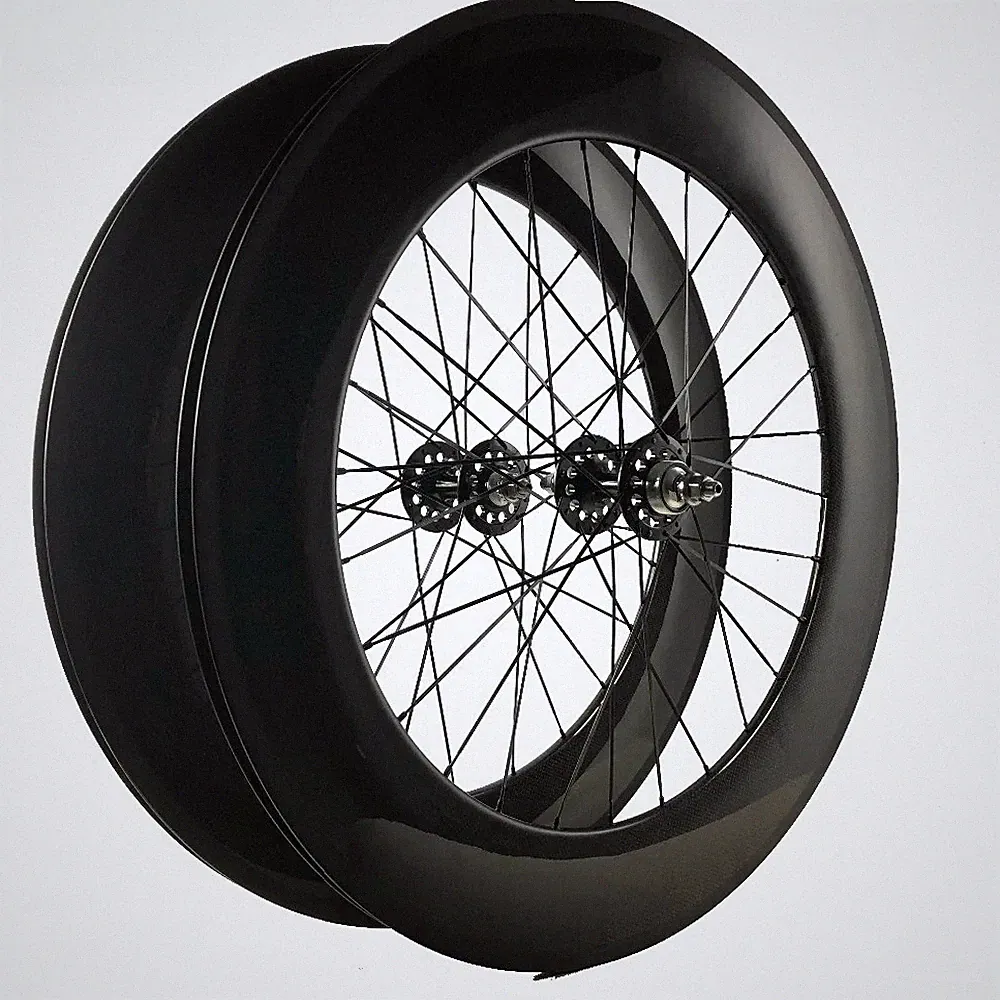 700c Carbon Fixed Gear Clincher Bicycle Wheels U Shape Track Road Bike Wheelset