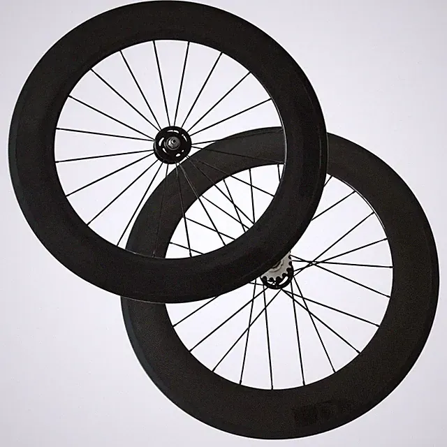 700C CarbonTrack Bike Wheels 88 25mm Wide U Shape Fixed Gear Wheelset Tubuless