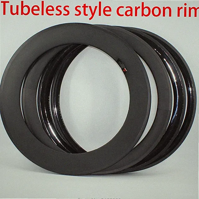 700C Road Bike Full Carbon Fibre Rims Clincher Tubeless U Shape 25mm Width