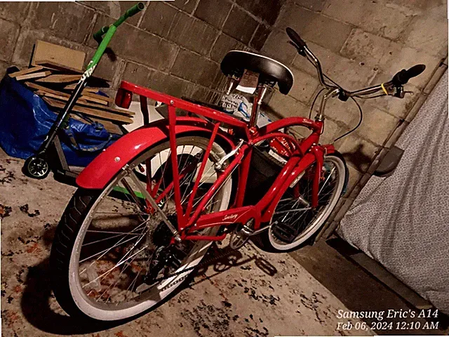 All Red 99 Schwinn Beach Cruiser Bike