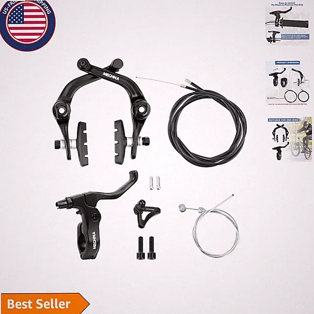Aluminum Alloy U Brake Rear Set & Lever for BMX - Easy Install & Silent Braking