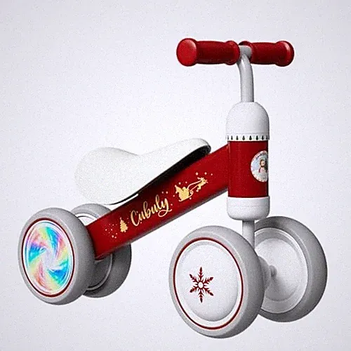Baby Balance Bike for 1-3 Year – First Birthday Boy Girl Red Lighting Wheels