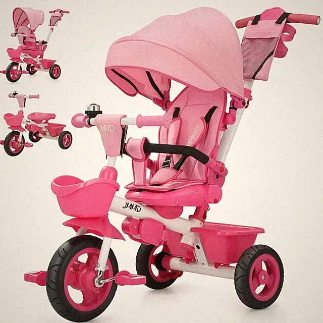 Baby Trike, 6-in-1 Kids Tricycle with Adjustable Push Handle
