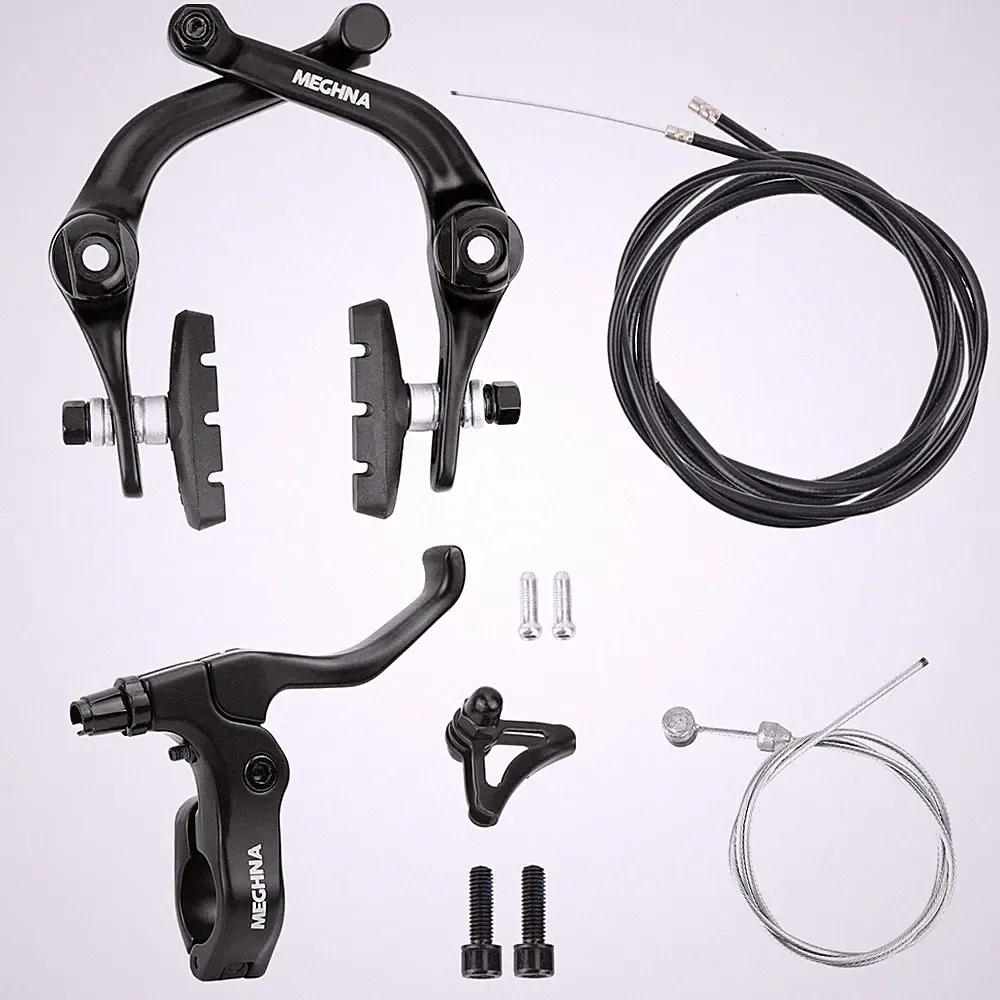 BMX Rear Aluminum Alloy Rim Brake Set，Bike U Brakes 900MM/950MM, Black