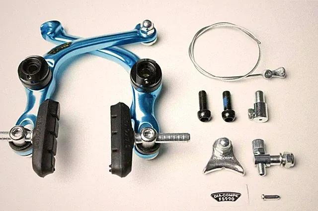 DIA COMPE BMX Brake, OLDSCHOOL GT BMX SE AD-990 BMX ALLOY U-BRAKE BLUE NEW