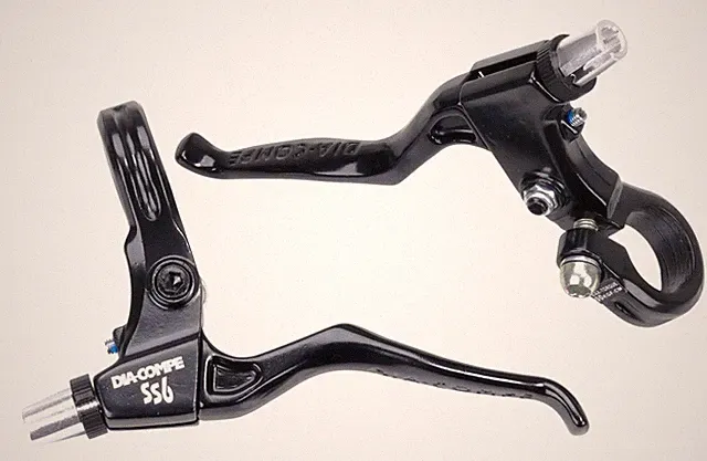 Dia-Compe SS6 Old School MTB Mountain Bicycle Brake Levers Lever Set - BLACK