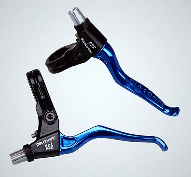 Dia-Compe SS6 Old School MTB Mountain Bicycle Brake Levers Lever Set - DARK BLUE