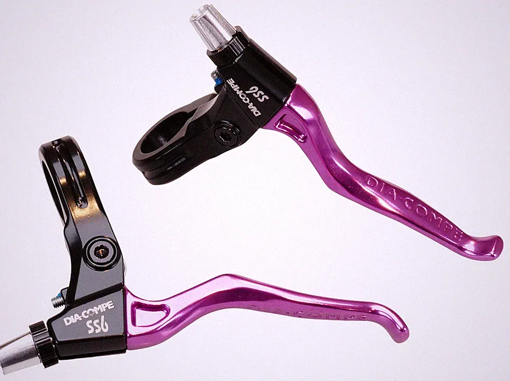 Dia-Compe SS6 Old School MTB Mountain Bicycle Brake Levers Lever Set - PURPLE