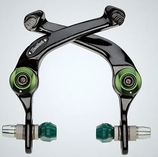 DiaTech Gordo AD996TW Black Aluminum U-Brake with Green Pads & Hardware