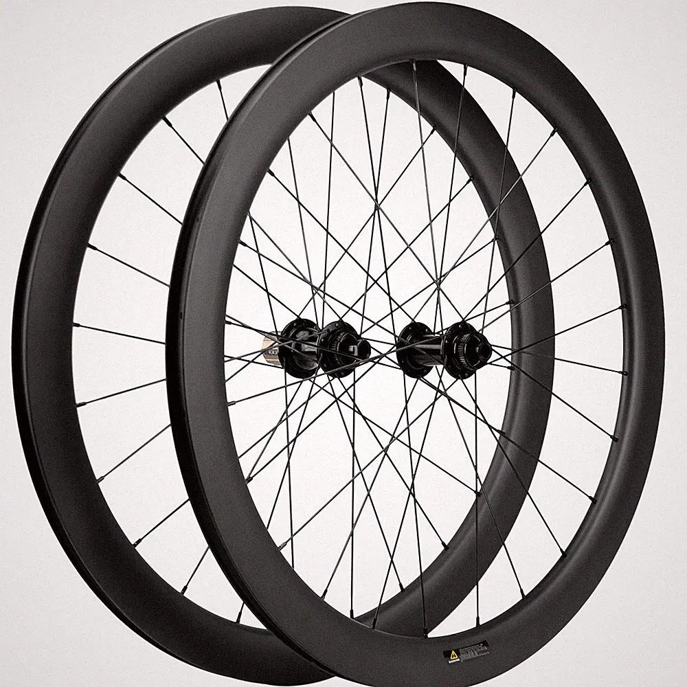 DIsc Brake Thru Axle 50mm Tubeless Carbon Wheel Cyclocross Bike Wheelset U Shape
