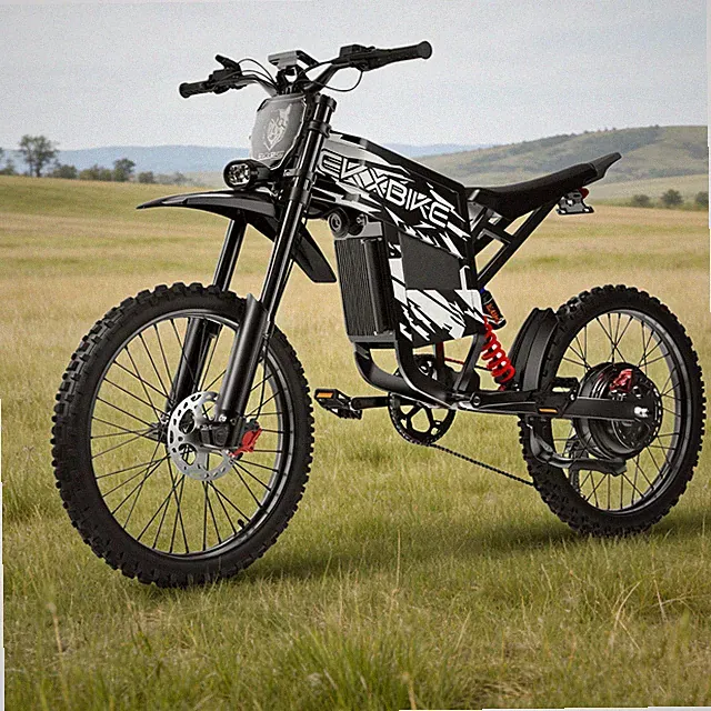 Electric Dirt Bike 6000W Peak Electric Motorcycle 60V 30AH E-MoutainBike 45MPH U