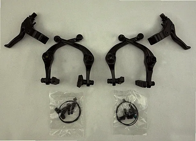 F&R FRONT OR REAR ALLOY BICYCLE U BRAKE SET BLACK.