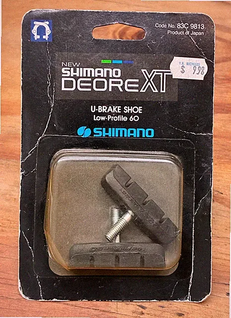NOS Shimano Deore XT U-Brake Shoes - Low Profile - Black - Japan - NIP
