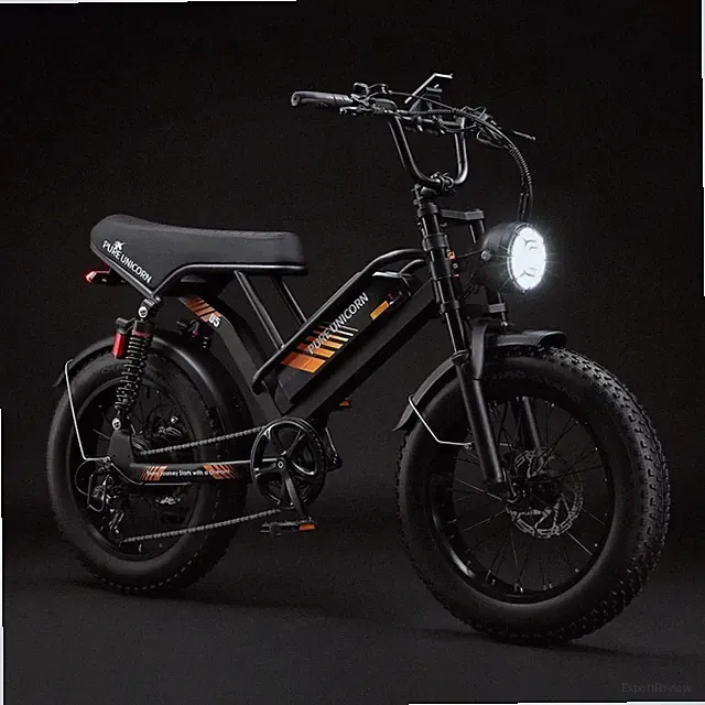 PURE UNICORN U5 Electric Bike 20'' 1000W 19.2Ah 4.0 Fat Tire City ebike 7-speed