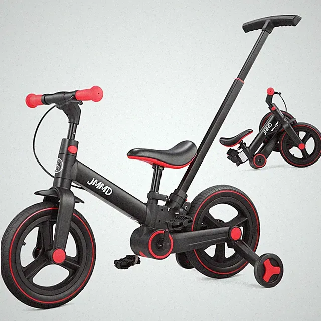 Toddler Bike with Push Handle for Kids 18-60 Months, 6 in 1 Foldable Push Bike