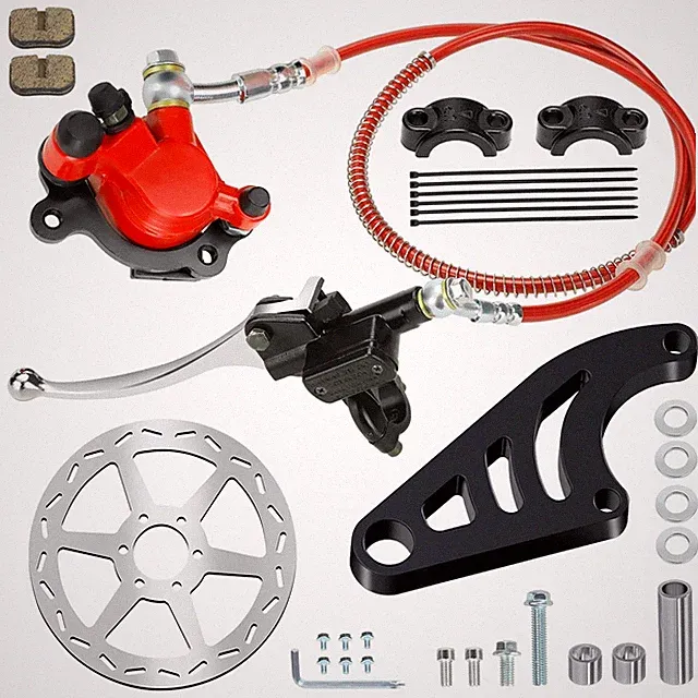 XIKOBY Upgraded Mini Bike Hydraulic Brake Kit for Coleman CT100U 180mm Disc Roto